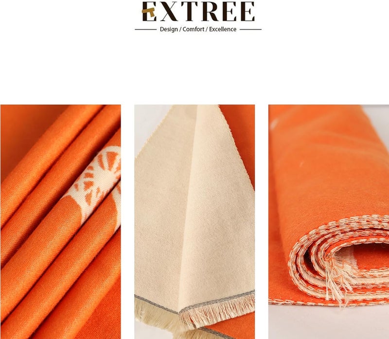 EXTREE Scarfs for Women Pashmina Silky Shawl Wrap for Evening Dressing Blanket Open Front Poncho Cape - Image 3